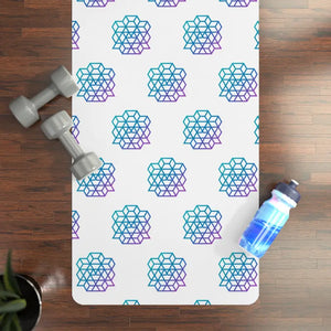 Eco Rubber Yoga Mat - Pastel Geometric Lotus Design - Dipaliz - 24” x 72” - & Pilates Mats