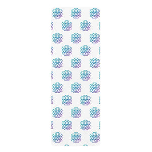 Eco Rubber Yoga Mat - Pastel Geometric Lotus Design - Dipaliz - 24” x 72” - & Pilates Mats