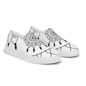 Women’s Slip Canvas Shoes Mandal Pattern Comfort Style - Dipaliz - Sneakers