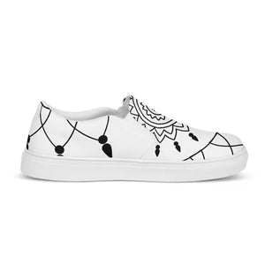 Women’s Slip Canvas Shoes Mandal Pattern Comfort Style - Dipaliz - Sneakers