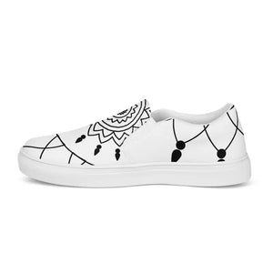 Women’s Slip Canvas Shoes Mandal Pattern Comfort Style - Dipaliz - Sneakers
