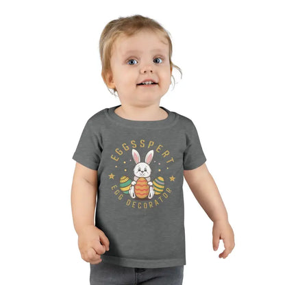 Egg-cellent Toddler Tee for Little Easter Egg Decorators - Graphite Heather / 5t Kids Clothes