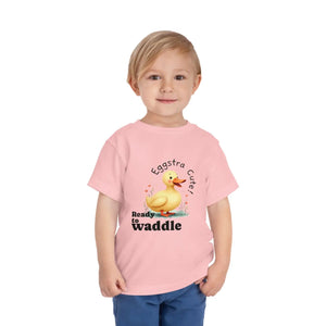 Playful Cute Toddler Tee - Waddle Duck Print Cotton - Dipaliz - T-shirts - 2t