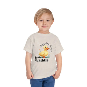 Playful Cute Toddler Tee - Waddle Duck Print Cotton - Dipaliz - T-shirts - 2t
