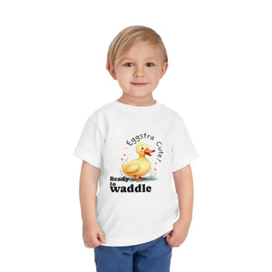 Playful Cute Toddler Tee - Waddle Duck Print Cotton - Dipaliz - T-shirts - 2t