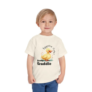 Playful Cute Toddler Tee - Waddle Duck Print Cotton - Dipaliz - T-shirts - 2t
