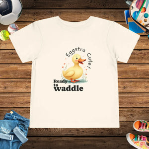 Playful Cute Toddler Tee - Waddle Duck Print Cotton - Dipaliz - T-shirts - 2t