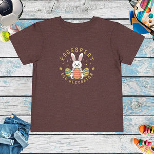 Eggspert Toddler Tee - Easter Egg Decorator Shirt - Dipaliz - Heather Maroon / 2t - T-shirts