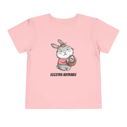 Eggstra Adorable Bunny Short Sleeve Tee for Toddlers - Kids Clothes