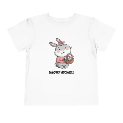 Eggstra Adorable Bunny Short Sleeve Tee for Toddlers - Kids Clothes