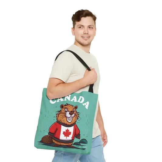 Celebrate Canada Day with our Sturdy Beaver Tote Bag - Large Bags