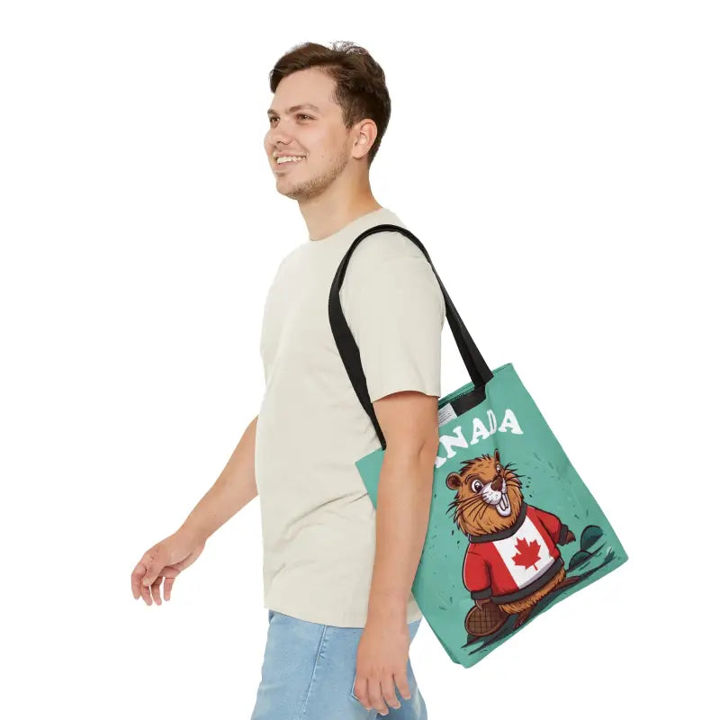 Celebrate Canada Day with our Beaver Tote Bag! - Medium Bags