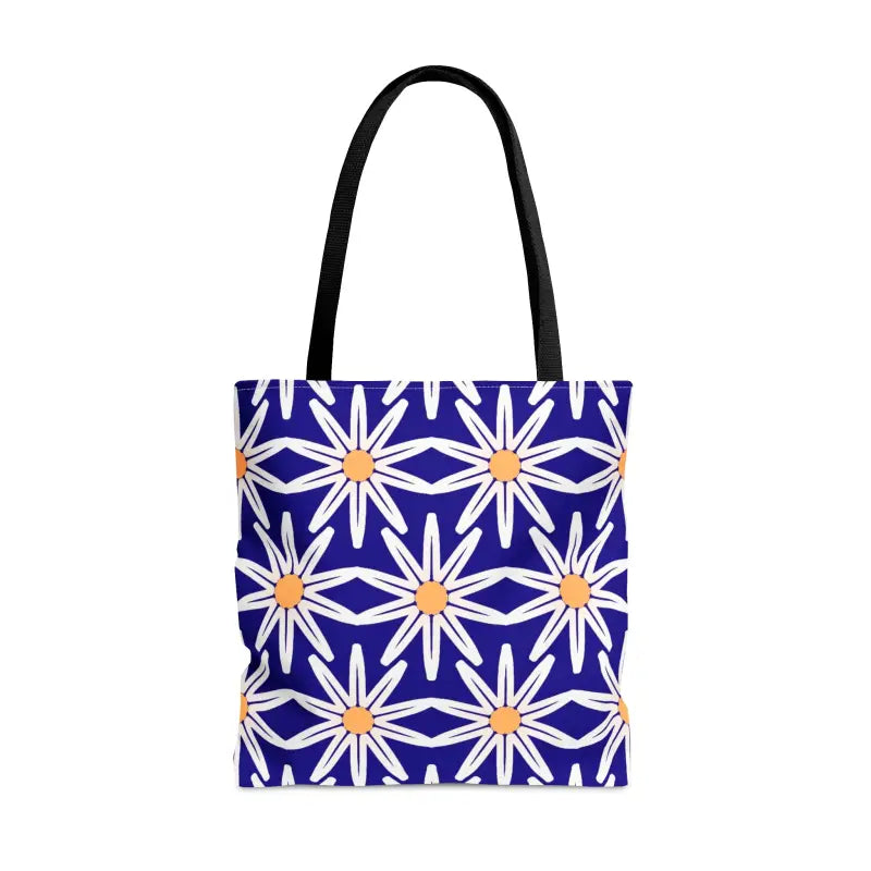 Electrify your Look with a Head-turning Blue Floral Tote Bag - Bags