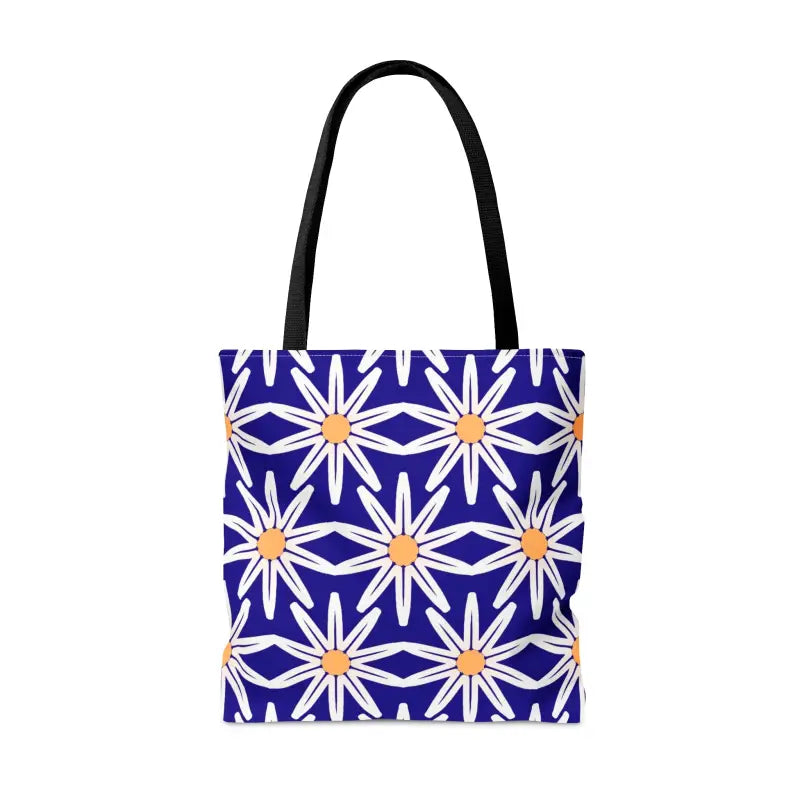 Electrify your Look with a Head-turning Blue Floral Tote Bag - Bags