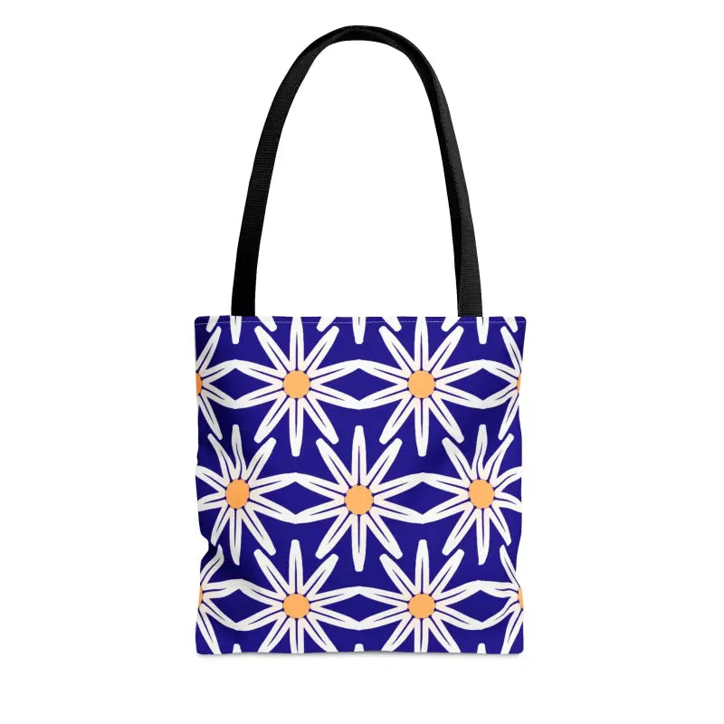 Electrify your Look with a Head-turning Blue Floral Tote Bag - Bags