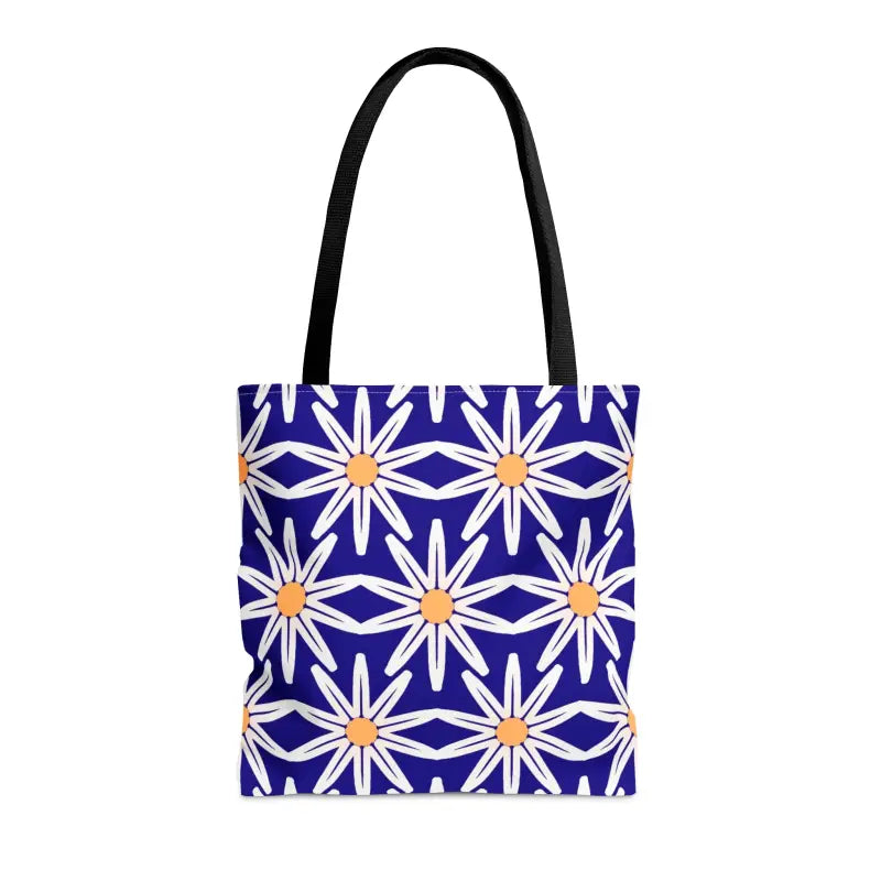 Electrify your Look with a Head-turning Blue Floral Tote Bag - Bags