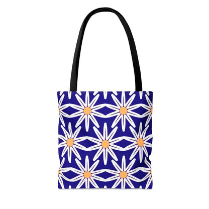 Electrify your Look with a Head-turning Blue Floral Tote Bag - Bags