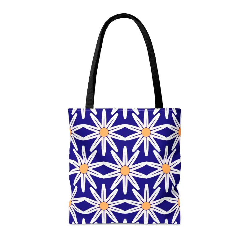 Electrify your Look with a Head-turning Blue Floral Tote Bag - Bags