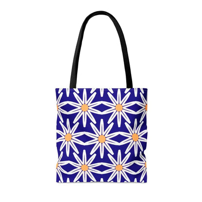 Electrify your Look with a Head-turning Blue Floral Tote Bag - Bags