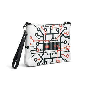 Electric Circuit Geometric Crossbody Bag - Faux Leather - Dipaliz - Cross Body Bags
