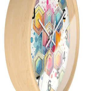 Wall Clock - Abstract Geometric Colorful Design - Dipaliz - Clocks