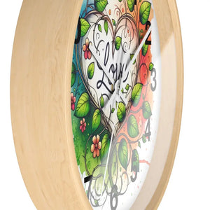 Wall Clock Flower Vines Heart Design Practical Addition - Dipaliz - Clocks