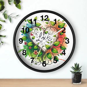 Wall Clock Flower Vines Heart Design Practical Addition - Dipaliz - Clocks