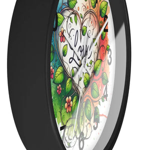 Wall Clock Flower Vines Heart Design Practical Addition - Dipaliz - Clocks