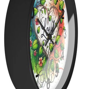 Wall Clock Flower Vines Heart Design Practical Addition - Dipaliz - Clocks