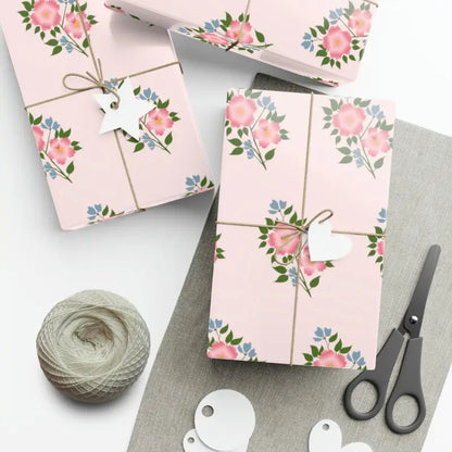 Enchant your Gifts with Pink Flowers Gift Wrap Papers - Home Decor