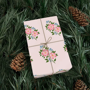 Pink Flowers Gift Wrap Papers - Enchanting Floral Design - Dipaliz - Wrapping Paper