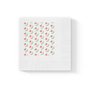 Black Napkins Set - Bold Elegant Style - Dipaliz - 4.8’’ x / White / 100 Pcs - Paper