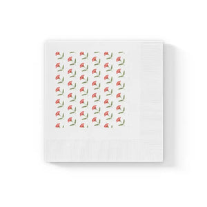 Black Napkins Set - Bold Elegant Style - Dipaliz - 4.8’’ x / White / 50 Pcs - Paper