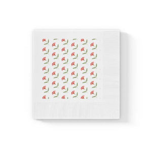 Black Napkins Set - Bold Elegant Style - Dipaliz - 6.5’’ x / White / 100 Pcs - Paper