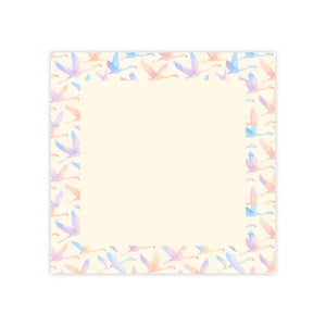 Floral Sticky Notes - Bird Print Note Pads - Dipaliz - 4’’ x / White