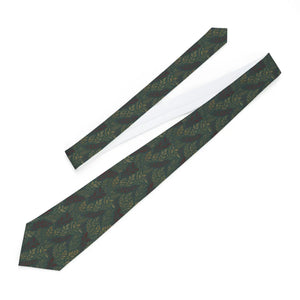 Elegant Botanical Necktie - Soft Satin Finish - Dipaliz - Neckties