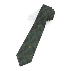 Elegant Botanical Necktie - Soft Satin Finish - Dipaliz - Neckties