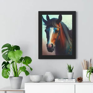 Beautiful Brown Horse Vertical Poster Bold Equestrian Art Dipaliz - Posters Prints & Visual Artwork