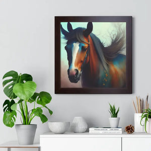 Beautiful Brown Horse Vertical Poster Bold Equestrian Art Dipaliz - Posters Prints & Visual Artwork