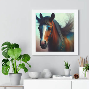Beautiful Brown Horse Vertical Poster Bold Equestrian Art Dipaliz - Posters Prints & Visual Artwork