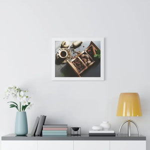 Framed Horizontal Poster Coffee Beans Art Modern Decor Dipaliz - Posters Prints & Visual Artwork