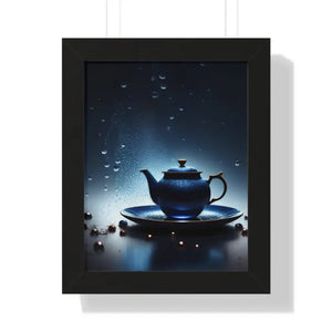 Framed Vertical Poster Cinematic Teapot Art Print - Dipaliz - 11’’ x 14’’ / Black - Posters Prints & Visual Artwork