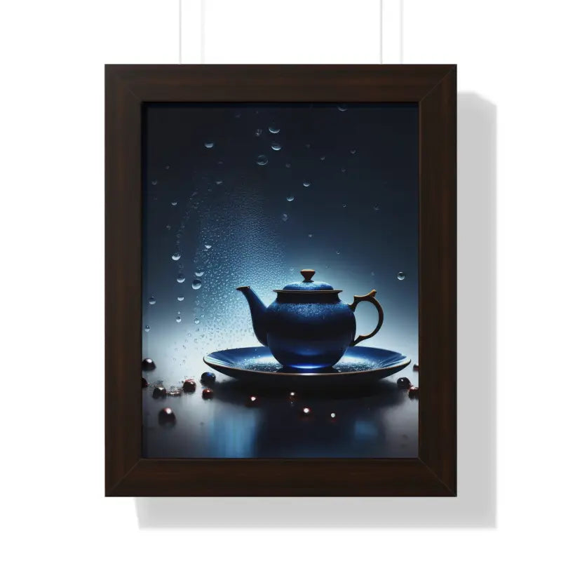 Sip in Style: Dipaliz Black Tea Framed Vertical Poster - 11’’ x 14’’ / Walnut