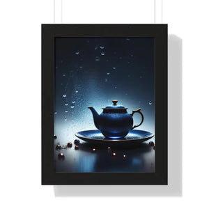 Framed Vertical Poster Cinematic Teapot Art Print - Dipaliz - 12″ x 16″ / Black - Posters Prints & Visual Artwork