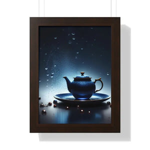 Framed Vertical Poster Cinematic Teapot Art Print - Dipaliz - 12″ x 16″ / Walnut - Posters Prints & Visual Artwork