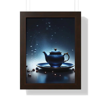 Sip in Style: Dipaliz Black Tea Framed Vertical Poster - 12″ x 16″ / Walnut