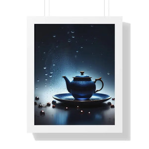 Framed Vertical Poster Cinematic Teapot Art Print - Dipaliz - 16″ x 20″ / White - Posters Prints & Visual Artwork