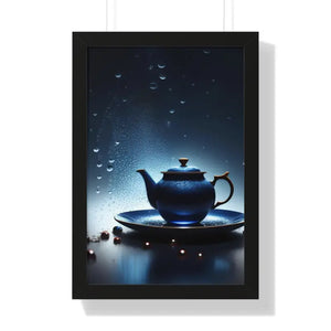 Framed Vertical Poster Cinematic Teapot Art Print - Dipaliz - 16″ x 24″ / Black - Posters Prints & Visual Artwork