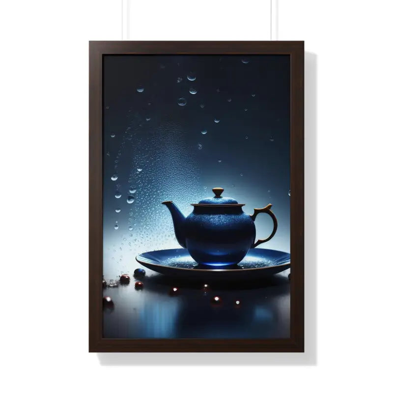 Sip in Style: Dipaliz Black Tea Framed Vertical Poster - 20’’ x 30’’ / Walnut