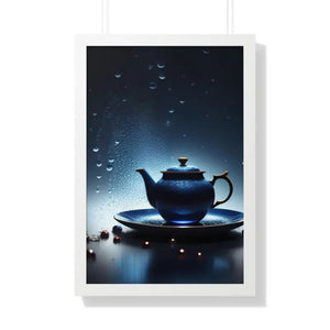 Framed Vertical Poster Cinematic Teapot Art Print - Dipaliz - 20’’ x 30’’ / White - Posters Prints & Visual Artwork